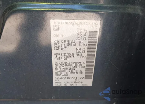 2015 Nissan Pathfinder Sv from USA, damaged, VIN 5N1AR2MN4FC721372